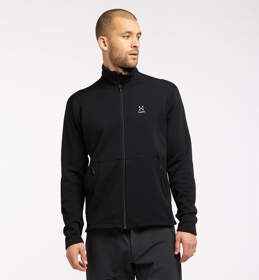 Haglöfs Bungy Fleece Black For Mens ZSRGL0785 Australia